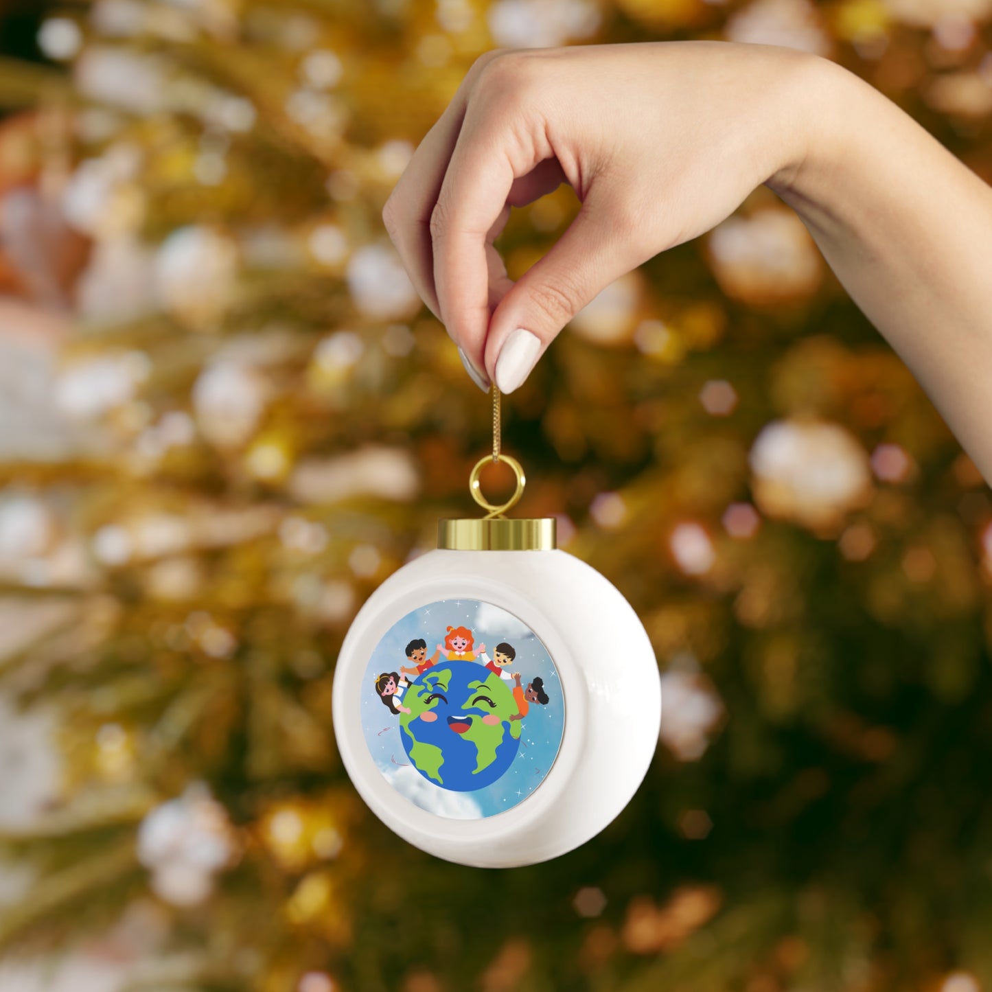 Earthy Christmas Ball Ornament