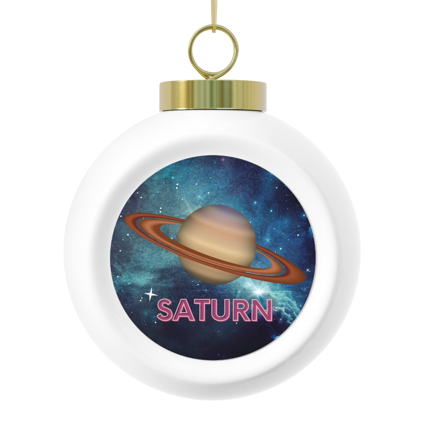 Saturn Christmas Ball Ornament
