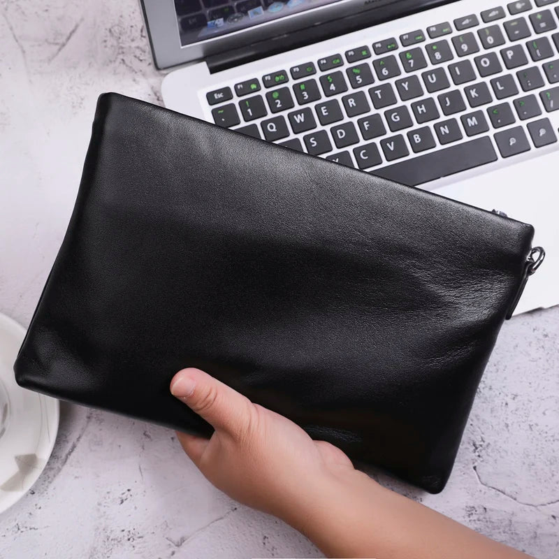 Clutches Men Hand Bag Genuine Leather