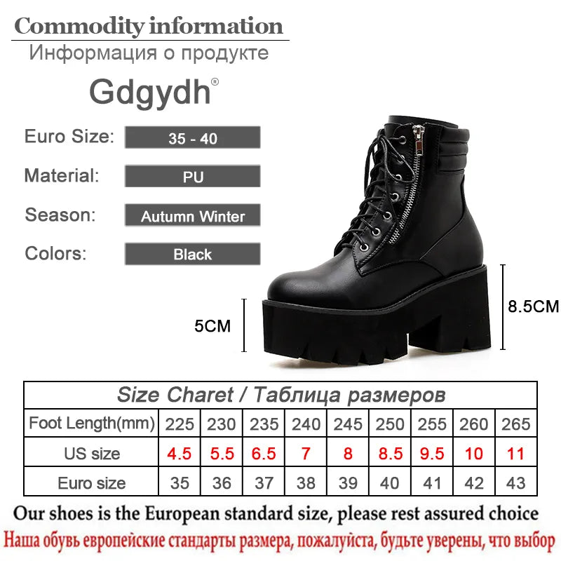 Chunky Heels Boots Women