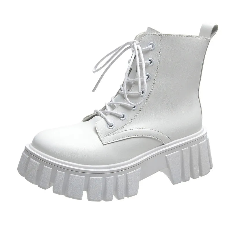 Thick Sole Combat Boots Women