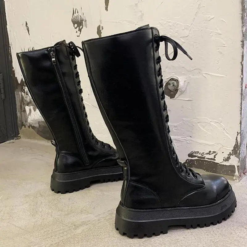 Chunky Platform Knee High Boots Women