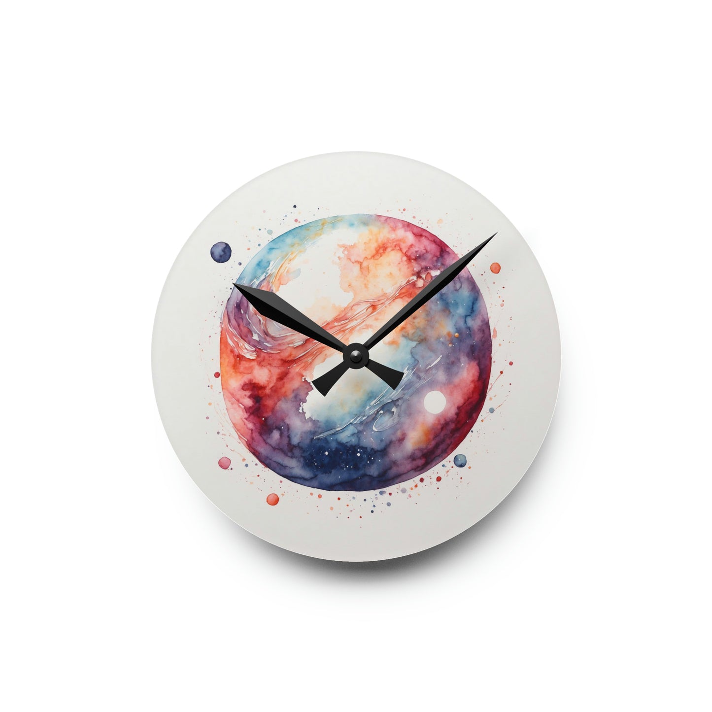 Watercolor Galaxy Wall Clock