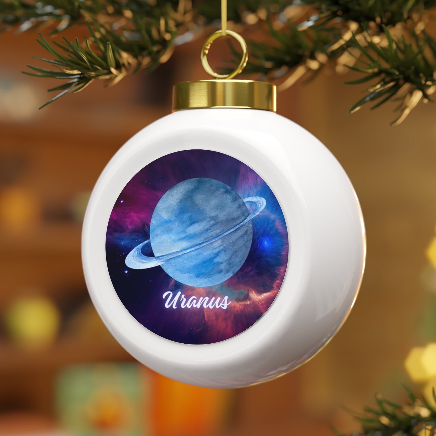 Uranus Christmas Ball Ornament