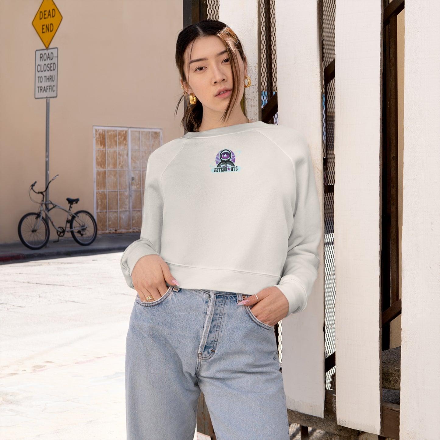 Astronaut Cropped Fleece Pullover