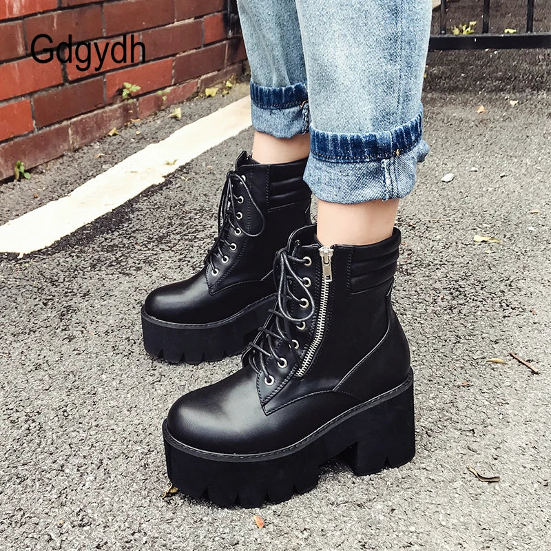 Chunky Heels Boots Women