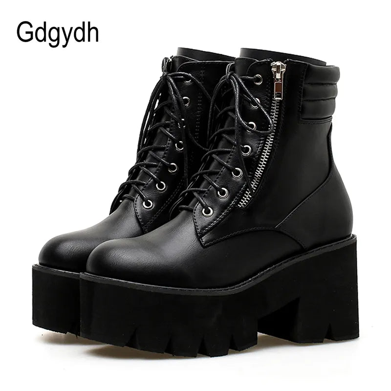 Chunky Heels Boots Women